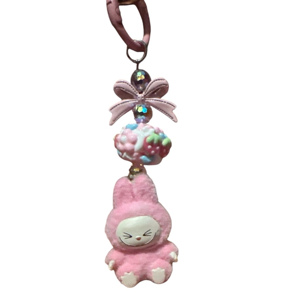 Bag Charm - Pink little monster.